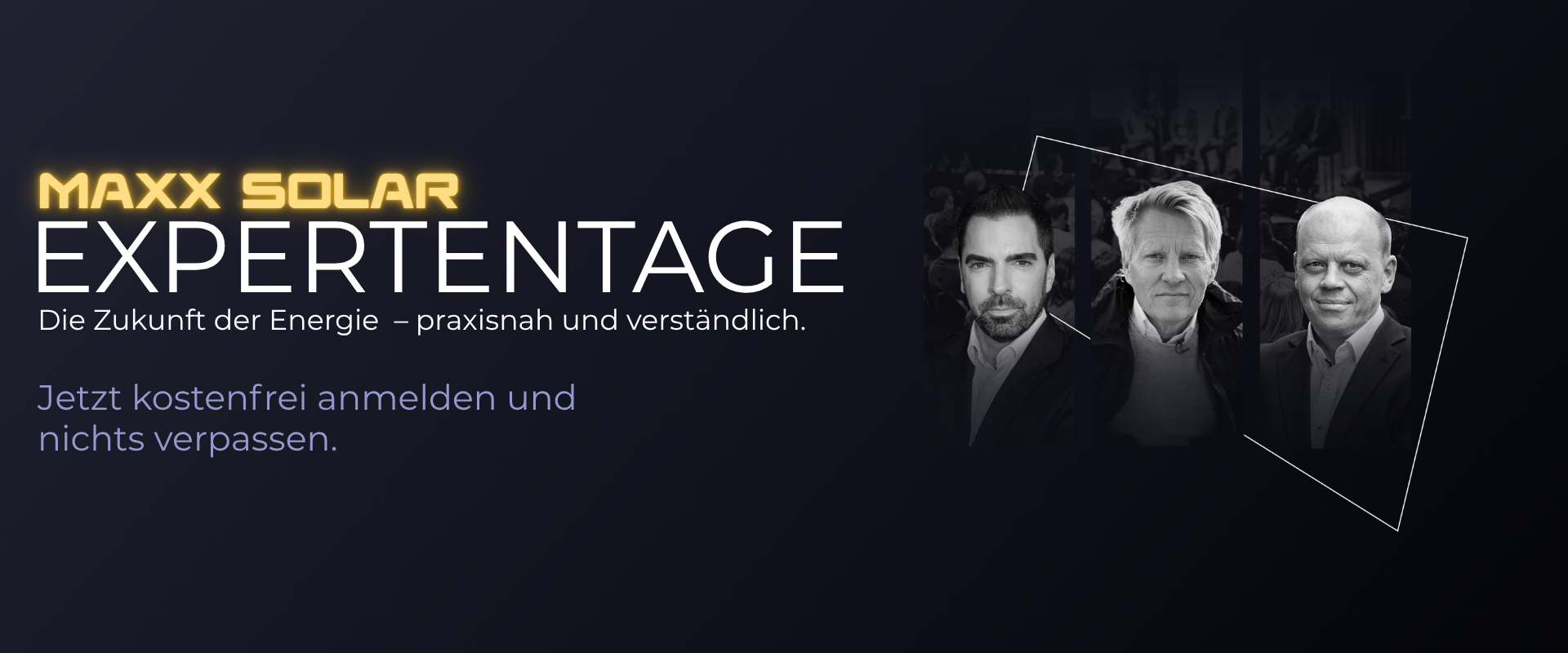 Expertentage 2026 bei MAXX SOLAR Einladung zu den Expertentage 2026 bei MAXX SOLAR