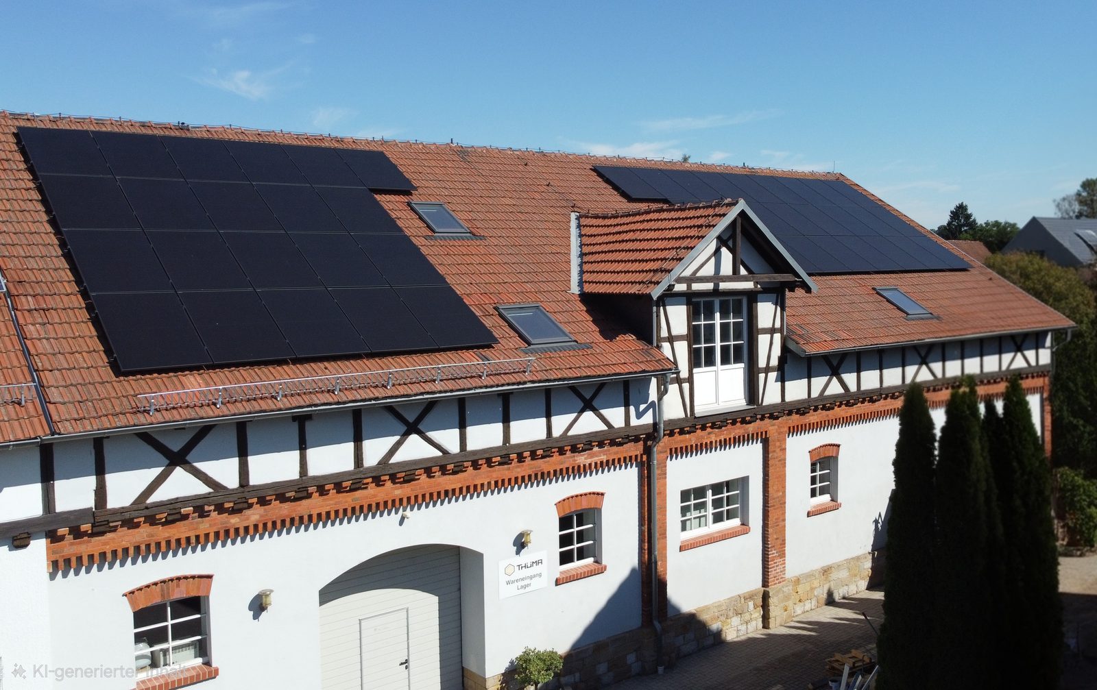 Kundenfoto: Solarmodule auf dem Dach des Firmengebäudes